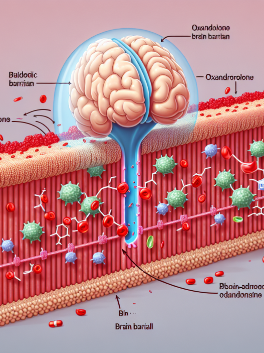 Blood-brain barrier penetration of oxandrolone