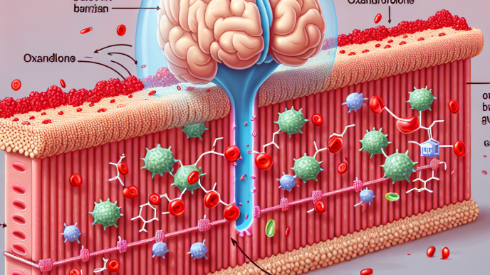 Blood-brain barrier penetration of oxandrolone