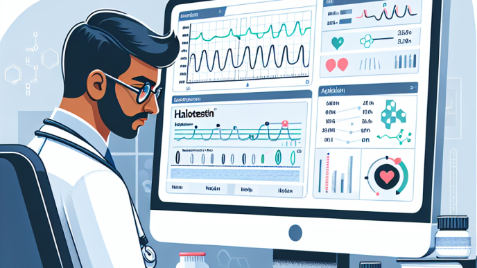 Monitoring parameters while using halotestin