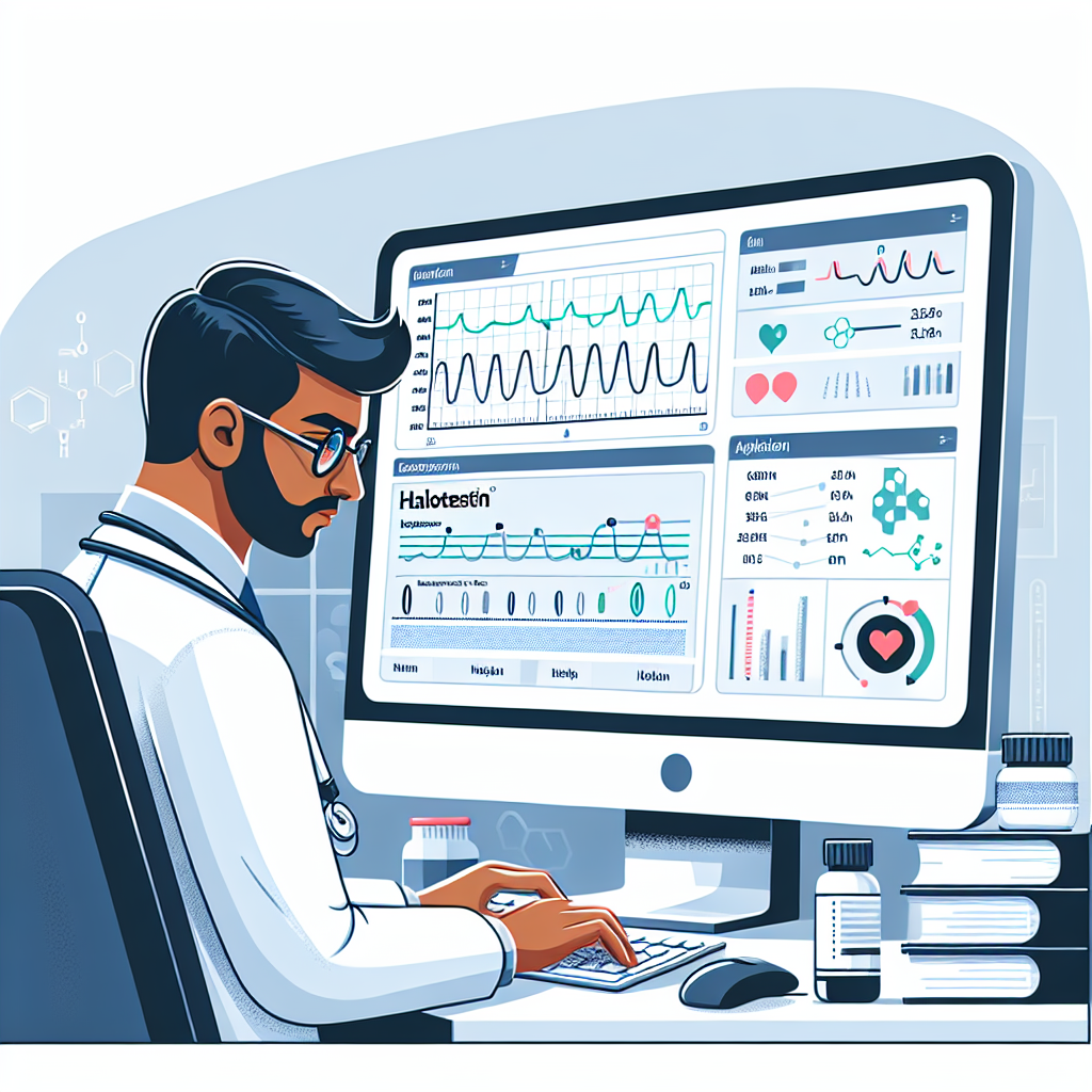 Monitoring parameters while using halotestin